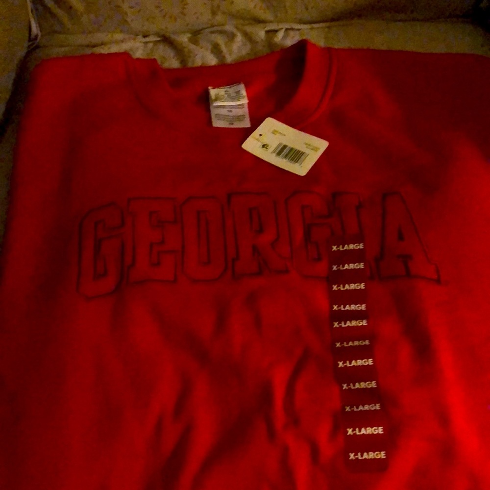 University of Georgia Sweatshirt. NWT. Champion XL Red